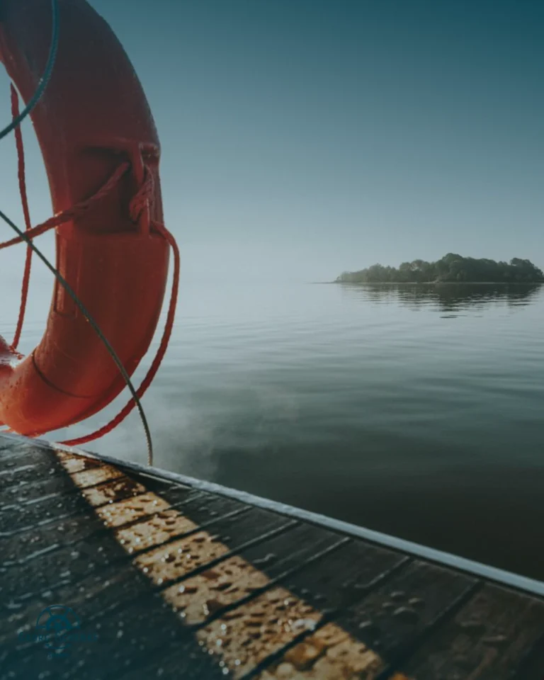 Morgennebel bei den Ochseninseln. Blick vom Boot aus